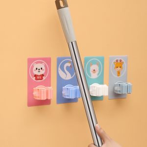 Móc Dán Tường D58 Kẹp Giữ Cây Lau Nhà Chổi Hình Thú Đáng Yêu TTNTD58