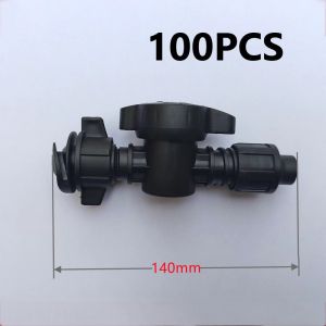 【 100ชิ้น/แพ็ค】วาล์ว ผ้าใบ ข้อต่อ เทปน้ำหยด วาล์ว เทปน้ำหยด16 มม วาล์วน้ำหยด รุ่นใหม่สีดำ สวมเร็ว ข้อต่อเทปน้ำหยด