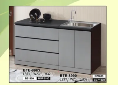 Modular Kitchen Cabinet With Thick Melamine Table Top / Kitchen Cabinet / Kitchen Storage Cabinet / Microwave Oven Cabinet / Water Dispenser Cabinet