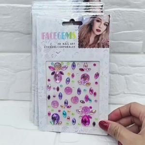 Stage makeup face diamond stickers teardrop face diamond stickers girls pearl gem diamond stickers