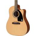 Epiphone AJ-100CE Cutaway Acoustic Electric Guitar With Pickup Natural (AJ100 AJ100CE). 