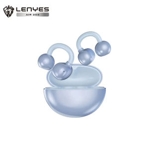 (SG) LENYES Air 203 Grace Wireless Clip-On Open-Wear Earbuds - Bluetooth 5.4 36H Playtime Spatial Surround Sound