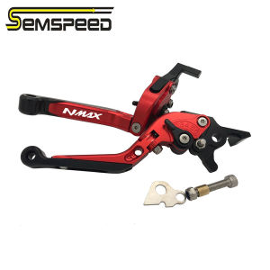 SEMSPEED CNC Motorcycle Foldable Extendable Brake Levers W/ Parking Function For Yamaha NMAX 155 150 125 2015-2024