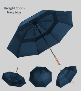 Big Umbrella Men Women Rain Double Layer Windproof 8 Ribs Wooden Long Handle Umbrella Automatic Strong Golf Umbrella Brand Luxury Quality Umbrellas Travel