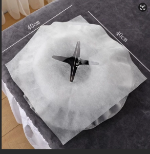 【Good Quality】100pcs Disposable Non-woven Fabric Face Hole Mat Bed Pillow Towel Cover for Beauty Massage Salon Supplies