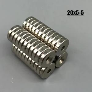 2-200pcs 20x5-5mm Magnet Round Hole 20*5 Hole 5mm Kitchen Office Whiteboard Garage Tool Refrigerator Fridge 20*5-5mm Accessory