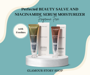 Perfected Beauty Salve Sunscreen + Niacinamide Serum Moisturizer for Melasma Dark Spots Dark Circles Skin Care Facial Set