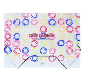 Carry File Box Banded 3 CM TOMEX F4 (Folio) Map Dokumen Tas Dokumen Carry File Case Motif
