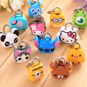 DSFDF การ์ตูน น่ารัก กระเป๋าเดินทาง กระเป๋าถือ โลหะ ซิลิโคน ล็อคตู้ลิ้นชัก กุญแจ ล็อคกระเป๋าเดินทาง อุปกรณ์การเดินทาง