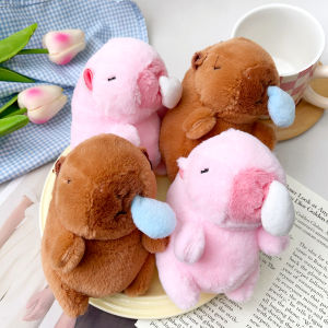【คาสเทิล】Kawaii Plush Snot Capybara พวงกุญแจน่ารักจี้กระเป๋าน่ารักนุ่มพวงกุญแจสัตว์ของขวัญวันเกิดของเล่นยัดไส้