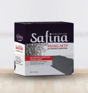 Sabun Muka Safina Arang Tazakka untuk Mengatasi masalah jerawat dan Kulit kusam 50gram