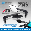 Rizoma Stealth Max Side Mirror Aerodynamic Design Foldable Mirror Universal LTO Passed. 