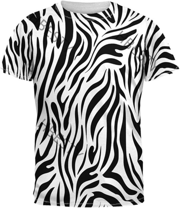 [Local Stock] HBESTY New Zebra Stripes Pattern T Shirt Men 3d Print ...