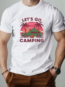 Man short sleeve T-shirt 100% Cotton Vacation Cartoon Style Print Summer Leisure Breathable O-Neck T shirt High quality Clothing