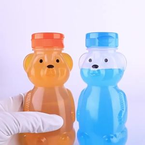 1Pcs With Straw 230ML Bear Straw Cup Large Capacity Straw Cup Food-Grade Straw Cup Juice Milk Packing Bottle
