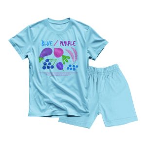 Setelan Daily Anak Lengan Pendek Motif Buah & Sayur