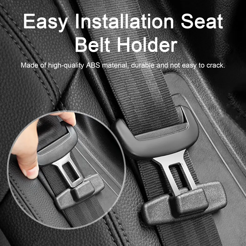 Suv Safety Belt Buckle Holder Car Safety Belt Buckle Holder Secure Your Ride Universal Car Seatbelt Buckle Holder with Noise Reducer Auto Accessories for Truck Suv and Vehicle Self adhesive Elastic La...