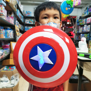 MKTOY โล่กัปตัน กัปตันอเมริกา มีเสียง มีไฟกระพริบ มีถ่านพร้อมเล่น 2137-1