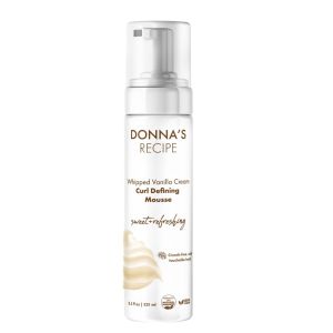 Donnas Recipe by Tabitha Brown Curl Defining Mousse Whipped Vanilla Cream – Lightweight Soft Hold Frizz-Free Gloss – 8.5 fl oz