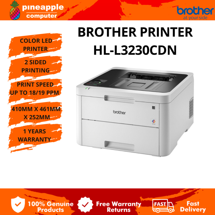 Brother HLL3230CDN Colour LED Laser Printer Lazada
