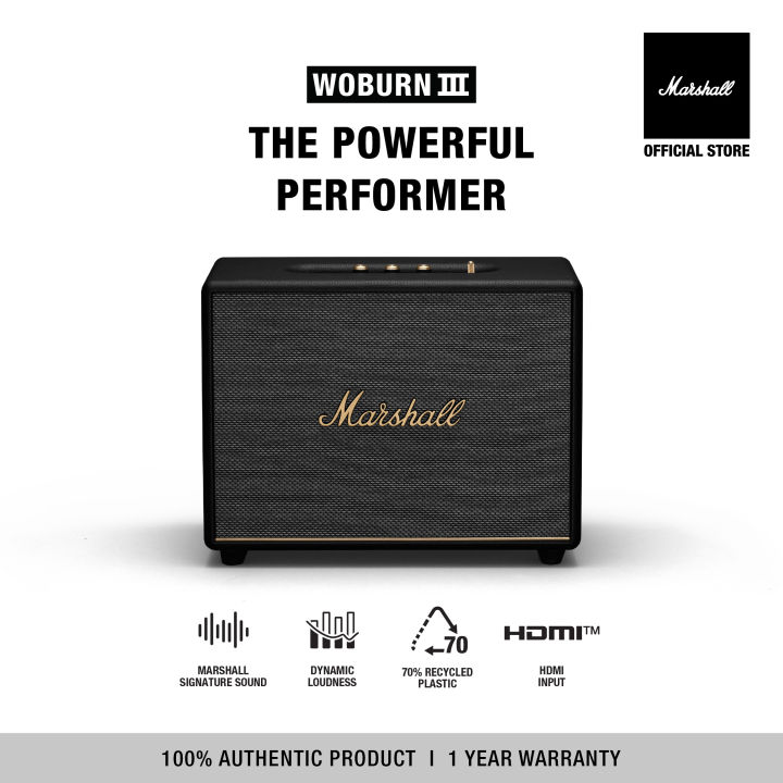 OFFICIAL] Marshall Woburn III Bluetooth Speaker Black - 1 year