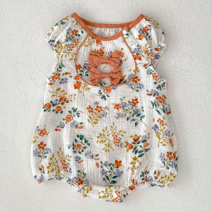 Infant Kids Baby Girls Sleeveless Fake Two Pieces Jumpsuit Summer Sweet Newborn Baby Girls Clothes Rompers2026