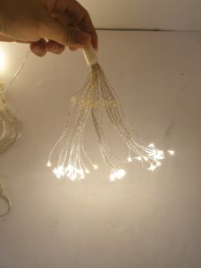 Dây đèn LED trang trí hình bó hoa bộ 5 chùm vàng nắng 55 mét chống nước lắp ngoài trời
