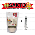 100g,200g,500g Sakto Handfeed Formula with Handfeeding Syringe Hand Feed for pet birds. 