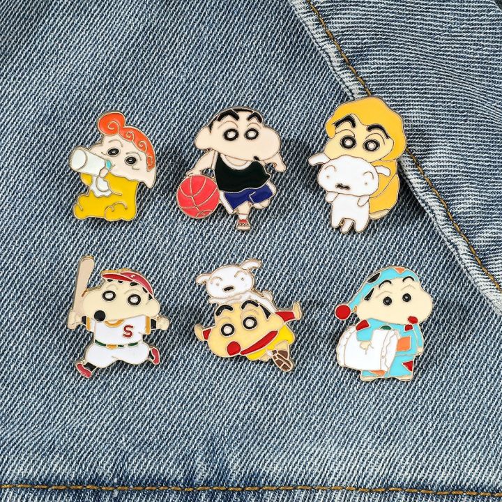 STARKEEPER Hoạt hình Ghim ve áo Shin-Chan bút chì màu Dễ thương Nohara ...