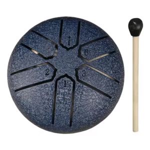 MIIQNUS 3 inch Bộ trống lưỡi thép Nhiều màu sắc 6 tông màu Trống tay mini Đồ chơi âm nhạc Di động Trống mưa thiền định Cắm trại