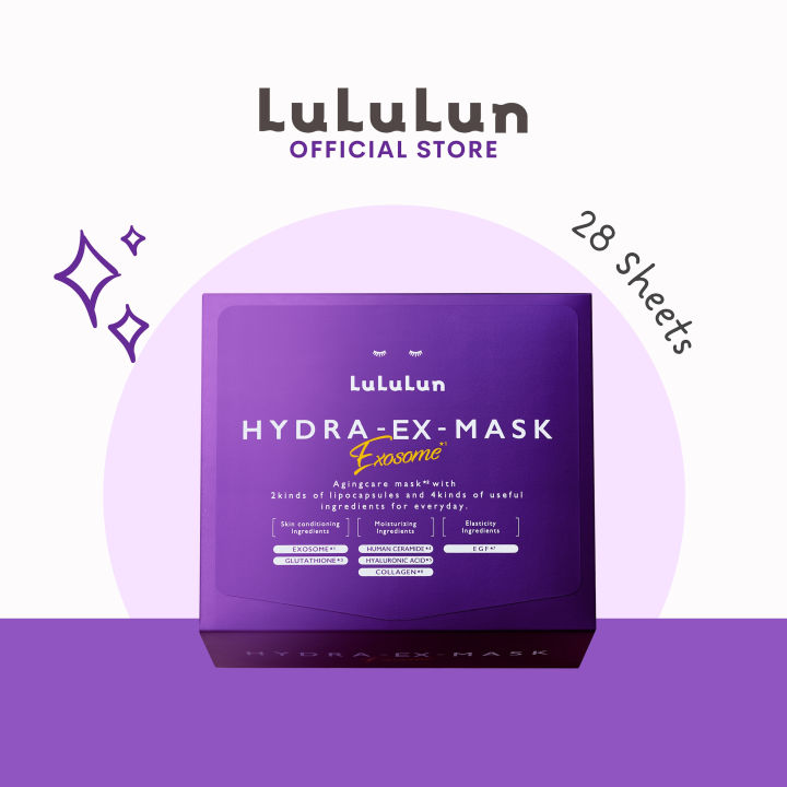 Lululun Hydra EX Mask (28 Sheets) Anti Aging. Rejuvenating Firming ...