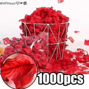 WP💓💛💖 1000Pcs Artificial Fake Rose Petals Colorful Simulation Silk Rose Petal For Valentines Day Wedding Party Romantic Decoration