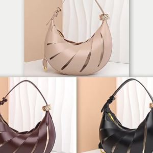 Womens Shoulder Bag 2025 New Niche Crescent Bag Fashion Versatile Design Bag for Women Commuting Shoulder Bag