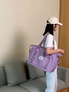 LARGE CAPACITY TRAVEL BAG Foldable Luggage Bag With Zipper Handbag Waterproof Women Shoulder Bag