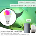 MOES Tuya wifi Smart LED bulb, 9W RGB C + W, rhythm control, use with Alexa orgoogle Home E27 95-265V. 