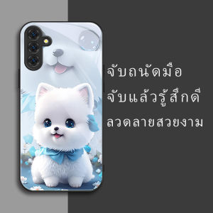 สำหรับ Samsung Galaxy S24+/ Samsung S24 Plus เคสศัพท์กันตกน่ารักลายน้องหมาสีขาวหิมะ บุคลิกภาพทันสมัย