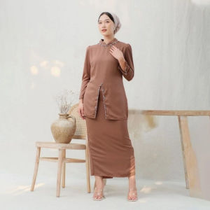 Eliza baju Kurung Malaya Setelan Wanita Baju Lebaran  Wanita Viral Bridesmaid