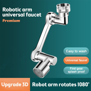 VOKTTA 1080° Universal Rotating Faucet Extender Large Angle Rotating Robot Arm Nozzle Faucet Adapter Faucet Aerator Splash Proof Filter