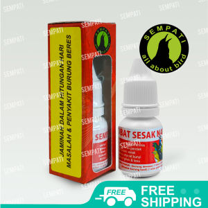 SEMPATI Obat Sesak Nafas Sempati Mengobati Burung Gangguan Pernafasan Macet Bunyi Suara Serak Bengkak Hidung Berlendir Untuk Murai Kacer Lovebird Anis Cucak Pleci Dll OBSESAK