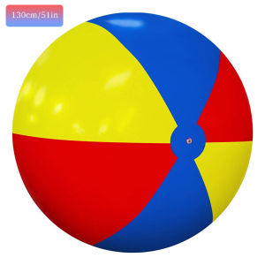 Giant Inflatable Beach Ball Large Tricolor Thickened PVC Water Volleyball Football 130cm/150cm