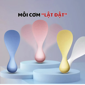 Vá Xới Cơm Lật Đật Thông Minh – Muỗng Xới Cơm Chống Dính Tự Đứng Không Ngã Gọn Bếp Dễ Vệ Sinh
