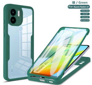 YBD 360° Double Sided Protective Phone Case for Xiaomi Redmi A1 Plus A2 Plus A2+ A1+ 2022 Xiaomi POCO C50 C51 Ultra Thin Silicone Front and Rear Protection
