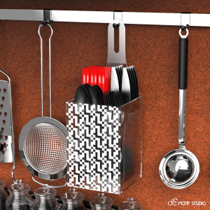 TEMPAT WADAH ALAT PENYIMPAN PENYIMPANAN SIMPAN PERALATAN DAPUR MASAK MAKAN SENDOK GARPU PISAU SUMPIT PISAU SPATULA CENTONG KOTAK ACRYLIC AKRILIK ORGANIZER ORGANISER CUTLERY HOLDER ESTETIK KEKINIAN ELEGAN MODERN BENING TRANSPARAN CLEAR MOTIF PUZZLE 285