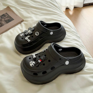 [Free Shipping] Cute Bear Clogs For Women WomenS Sandals For Outdoor Wear Beach Slippers Home Slippers WomenS Closed-Toe Slippers