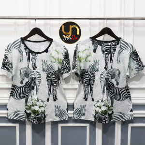 Atasan Kaos Wanita Gambar Zebra