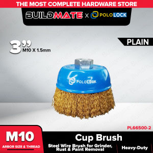 Buildmate x POLOLOCK Cup Brush 3” & 4” Plain and Twisted Type – M10/M14/M16 Thread