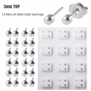 FGJHD 3mm/4mm TOP Ear Piercing Tool Kit Stars Stainless Steel Rhinestone Stud Earrings Home Piercing Use Rhinestone Inlay Ear Piercing Tool Ear Piercing DIY