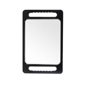 Large Barber Hand Mirror with Double HandlesProfessional Handheld Mirror for Salon and Barbershop Haircut Mirror Gifts