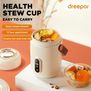 Dreepor Health Pot Electric Kettle Portable Multi Cooker Dessert Cooker