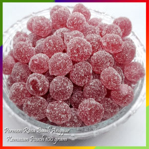 PERMEN RASA BUAH ANGGUR Pouch 100 gram Aneka Rasa Buah Manis Rama Pastilles